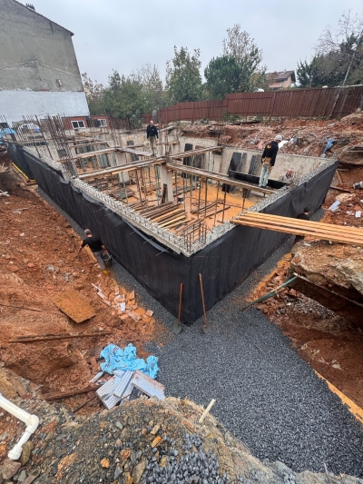 Metro Kent Evleri Bodrum Kat Drenaj Sistemi ve Tavan Döşemesi Kalıp Çalışmaları