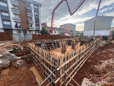 Bodrum Kat Perde Beton Dökümü