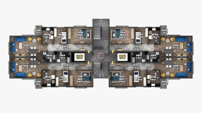Metro Kent Evleri - Kat Planları